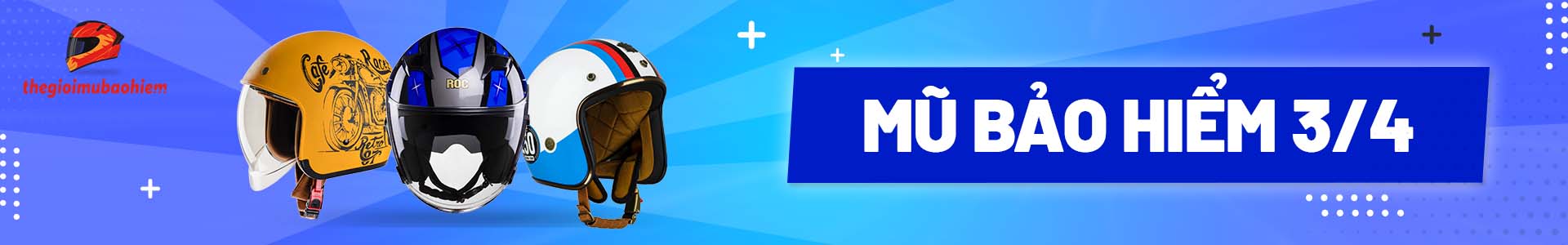 Mũ bảo hiểm 3/4 đầu